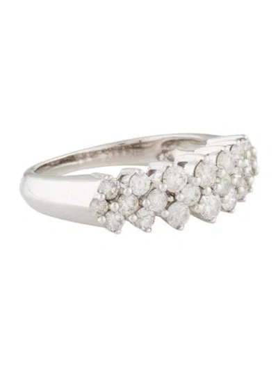 Pre-owned Ring 14k Diamond Row  In Multi