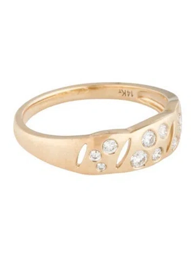 Pre-owned Ring 14k Diamond Scatter Band  In Multicolor