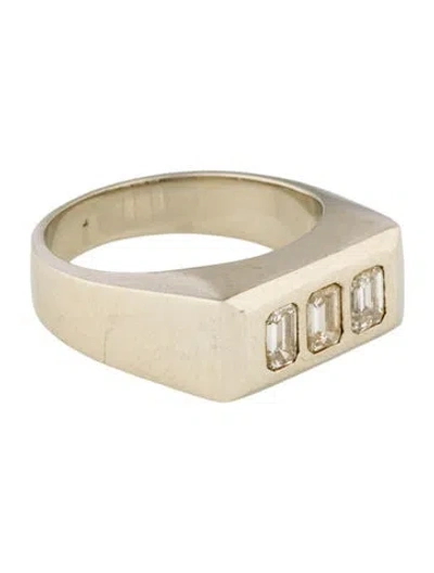 Pre-owned Ring 14k Diamond Signet  In Multi