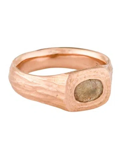 Pre-owned Ring 14k Diamond Signet  In Multi