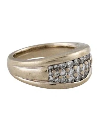 Pre-owned Ring 14k Diamond Signet  In Multicolor