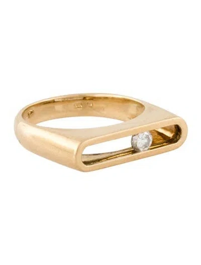 Pre-owned Ring 14k Diamond Slider  In Multicolor