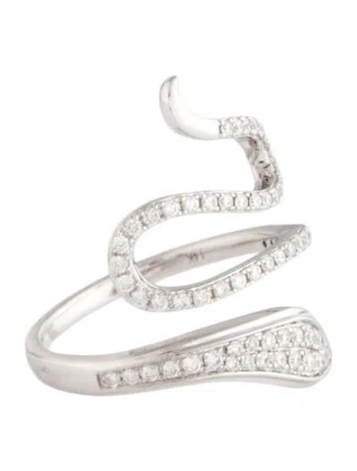 Pre-owned Ring 14k Diamond Snake Band In Multicolor