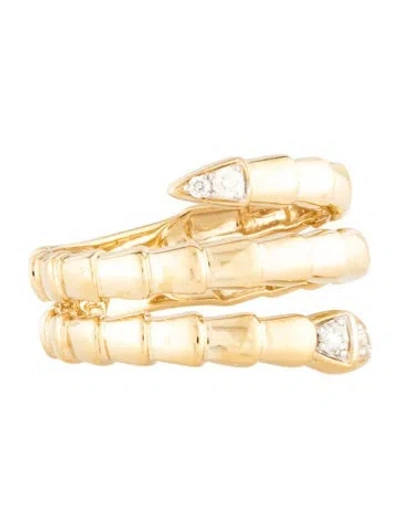 Pre-owned Ring 14k Diamond Snake Band  In Multicolor