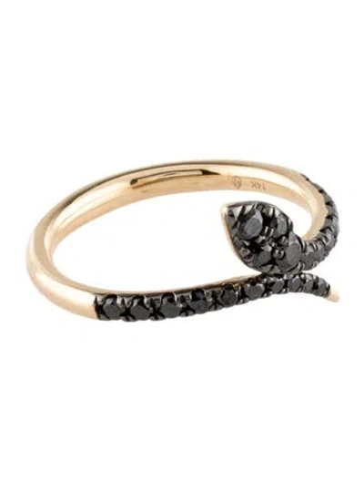 Pre-owned Ring 14k Diamond Snake Cocktail  In Multi