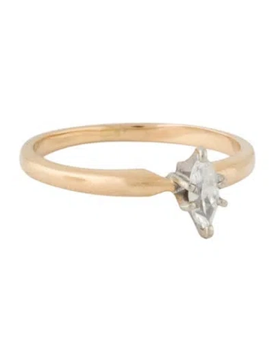 Pre-owned Ring 14k Diamond Solitaire Engagement  In Multi