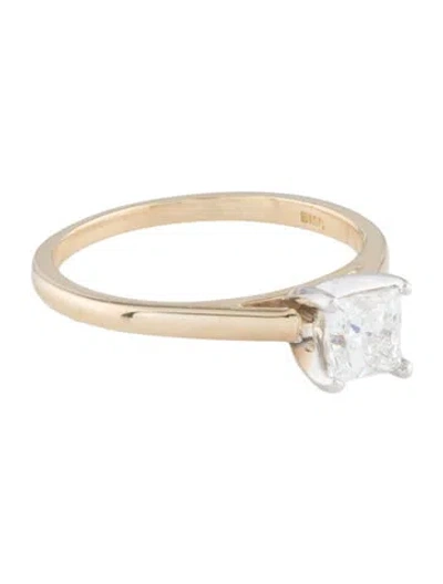 Pre-owned Ring 14k Diamond Solitaire Engagement  In Multi