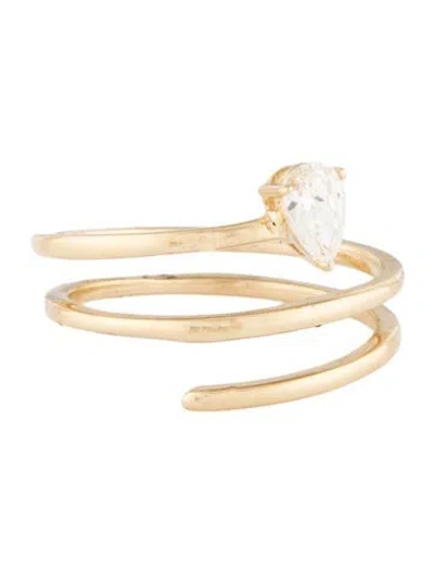 Pre-owned Ring 14k Diamond Sprial Cocktail  In Multicolor