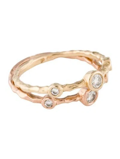 Pre-owned Ring 14k Diamond Stacking  Set In Multi