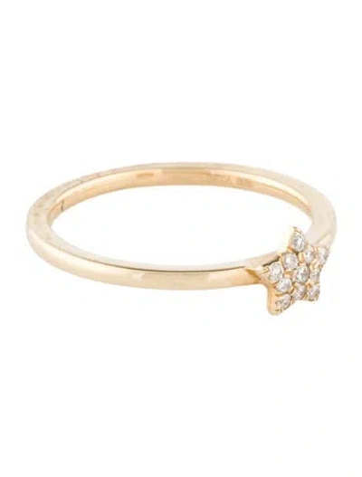 Pre-owned Ring 14k Diamond Star Band In Multi