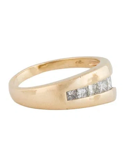 Pre-owned Ring 14k Diamond Tapered Band In Multi