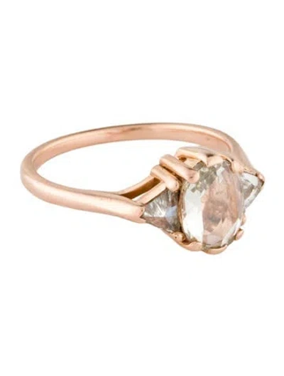 Pre-owned Ring 14k Diamond Three-stone Engagement  In Multi