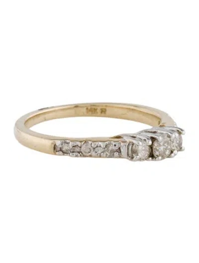 Pre-owned Ring 14k Diamond Three-stone  In Multi