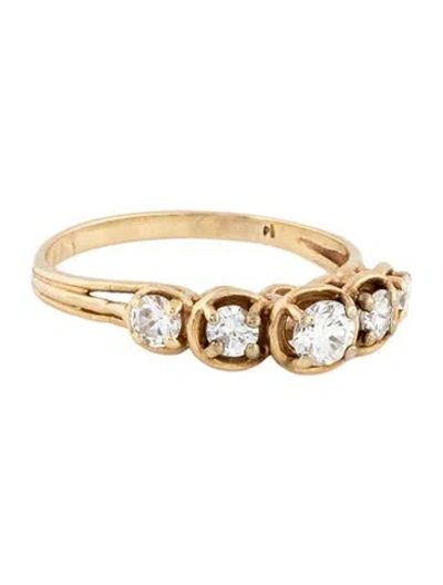Pre-owned Ring 14k Diamond Tiered Band In Multi