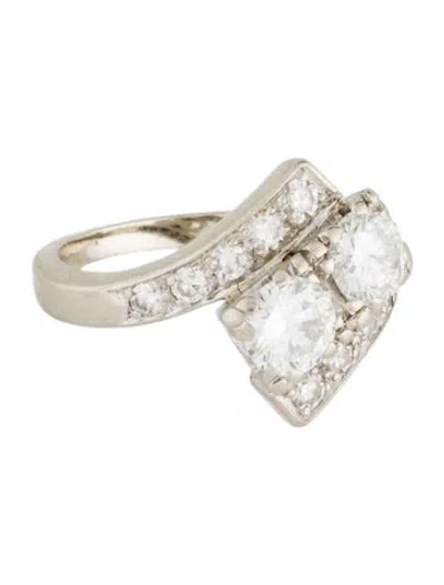 Pre-owned Ring 14k Diamond Toi Et Moi Cocktail  In Multi