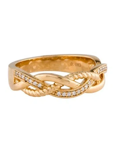 Pre-owned Ring 14k Diamond Twist Band In Multi