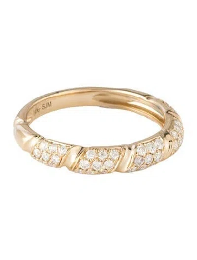 Pre-owned Ring 14k Diamond Twist Band In Multicolor