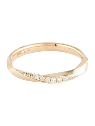Pre-owned Ring 14k Diamond Twisted Band In Multicolor