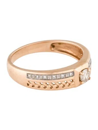 Pre-owned Ring 14k Diamond Two-tone  In Multi