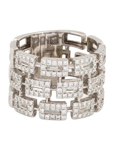 Pre-owned Ring 14k Diamond Wide  In Multi