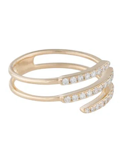 Pre-owned Ring 14k Diamond Wrap Band In Multi