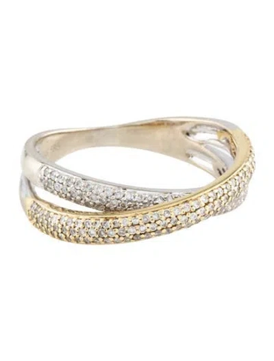Pre-owned Ring 14k Diamond 'x' Cocktail  In Multicolor