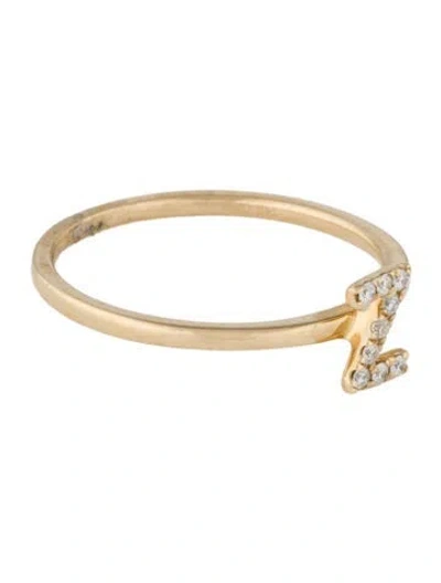Pre-owned Ring 14k Diamond 'z' Cocktail  In Multi