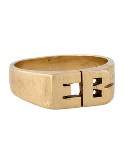 Pre-owned Ring 14k 'eb' Band  In Multi