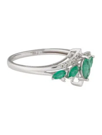 Pre-owned Ring 14k Emerald & Diamond Cocktail  In Multi