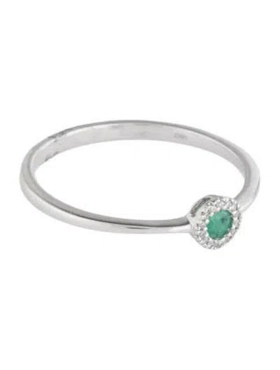 Pre-owned Ring 14k Emerald & Diamond  In Multicolor