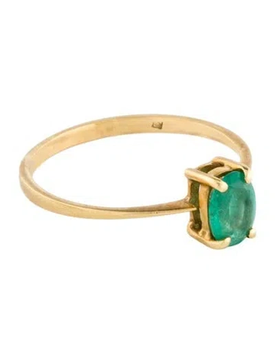 Pre-owned Ring 14k Emerald Cocktail  In Multi
