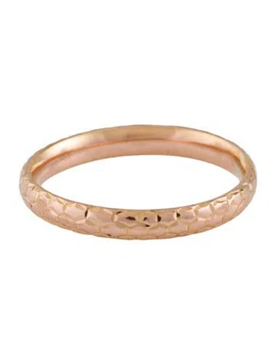 Pre-owned Ring 14k Etched Geometric Band In Multi