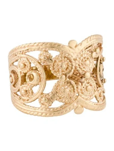 Pre-owned Ring 14k Filigree Band  In Multi