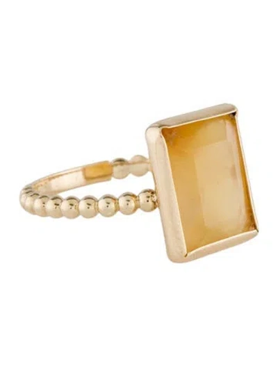 Pre-owned Ring 14k Fire Opal Cocktail  In Multi