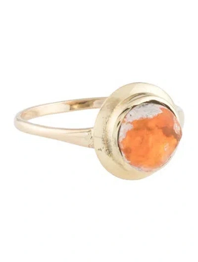 Pre-owned Ring 14k Fire Opal Cocktail  In Multicolor