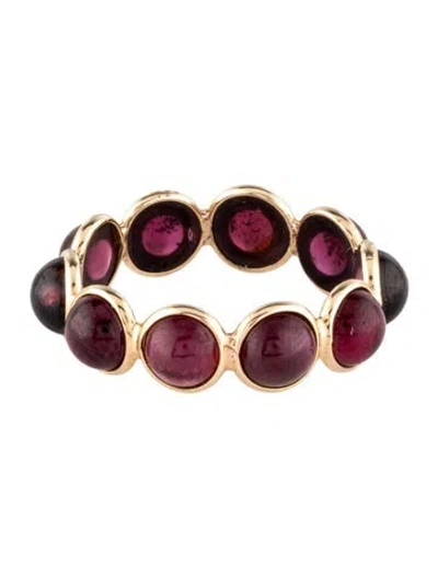 Pre-owned Ring 14k Garnet Eternity Band  In Multicolor