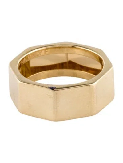 Pre-owned Ring 14k Geometric Band In Multi