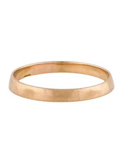Pre-owned Ring 14k Half Flat Band In Multi