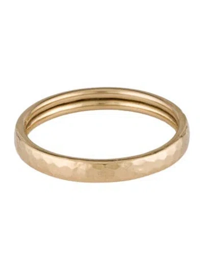 Pre-owned Ring 14k Hammed Band In Multi