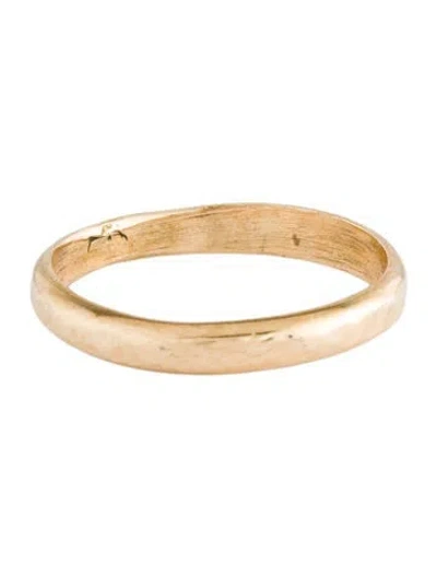 Pre-owned Ring 14k Hammered Thin Band In Multi