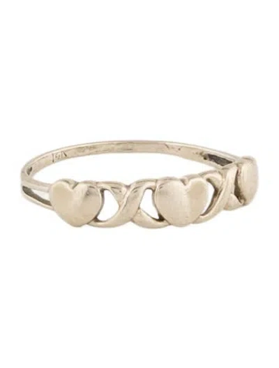 Pre-owned Ring 14k Heart Band In Multicolor