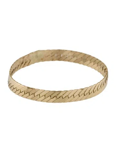 Pre-owned Ring 14k Herbone Link Chain Band  In Multi