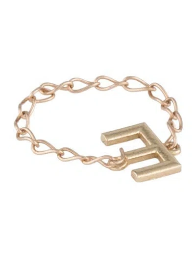 Pre-owned Ring 14k Initial 'e' Chain  In Multicolor