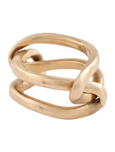 Pre-owned Ring 14k Interlocking Puzzle  In Multicolor