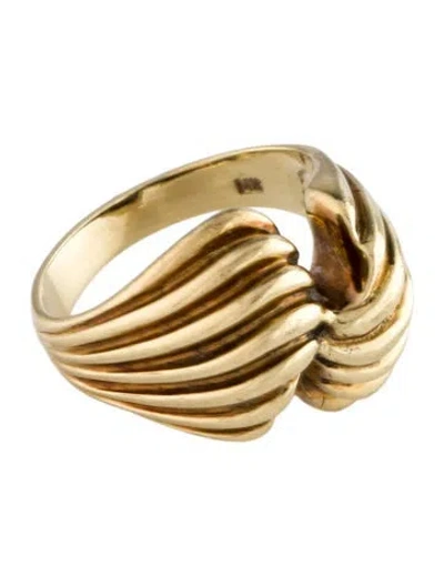 Pre-owned Ring 14k Interlocking Swirl Band In Multi