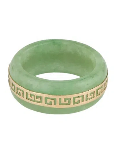 Pre-owned Ring 14k Jadeite Band In Multicolor