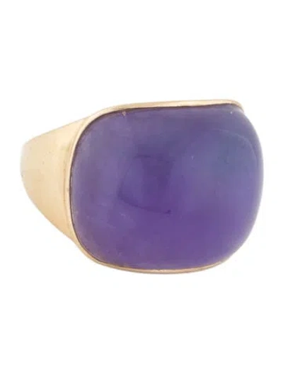 Pre-owned Ring 14k Jadeite Cocktail  In Multi