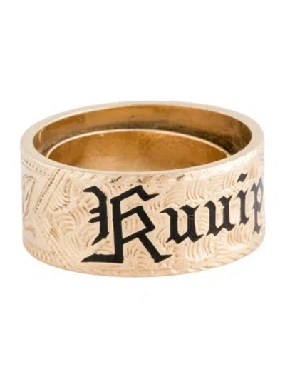 Pre-owned Ring 14k 'kuuipo' Hawaiian Floral Band In Multi