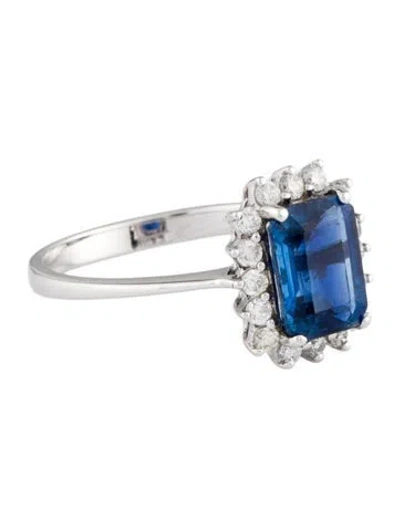 Pre-owned Ring 14k Kyanite & Diamond Cockatil  In Multi