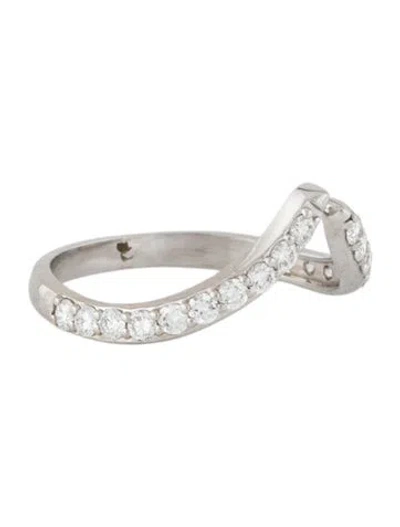 Pre-owned Ring 14k Lab-grown Diamond Claw Band In Multicolor